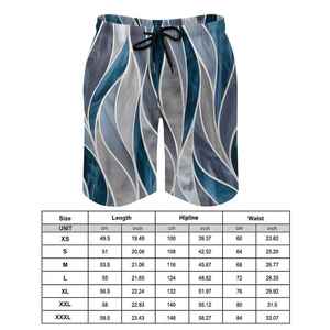 <b>Mens</b> Summer Beach Shorts Quick Dry Swim <b>Trunks</b> Elastic Drawstring Waist Abstract Print Solid Pattern gym shorts for Casual Wear - Product Image 6