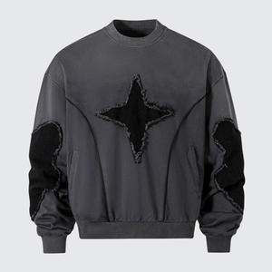 Sudadera Personalizada Unisex, Gruesa, Cómoda y Elegante, con Cuello Redondo, Bordado de Parches de Algodón, Estilo Casual, para Primavera y Otoño - Product Image 1