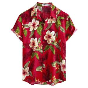 Hot Selling Men Summer Cotton <b>Polyester</b> Vacation Hawaiian <b>Shirt</b> Breathable Aloha Digital Printed <b>Shirt</b> OEM Manufacturer - Product Image 4