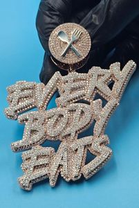 จี้เพชรโมอิสซาไนต์ทรงตัวอักษรหรูหรา เงินแท้ 925 สไตล์ฮิปฮอป  ผ่านการทดสอบเพชร  แบบหนีบ  สำหรับทุกเพศ เหมาะสำหรับงานปาร์ตี้ - Product Image 5