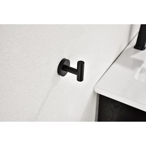 Nero opaco SUS 304 salvietta da bagno in acciaio inossidabile e gancio per vestaglia senza trapano a muro per doccia da cucina ganci appesi a parete confezione da 6 - Product Image 6