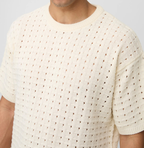 Ensemble décontracté deux pièces tricoté pour homme avec t-shirt et short, personnalisable avec logo, et pantalon de jogging court - Product Image 3