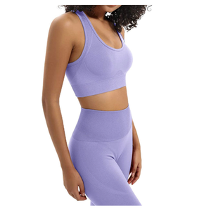 Conjunto de Yoga de 2 Piezas para Mujer, OEM, Spandex/Poliéster, Bra y Leggings de Cintura Alta, Ecológico, Ligero y Personalizable - Product Image 4