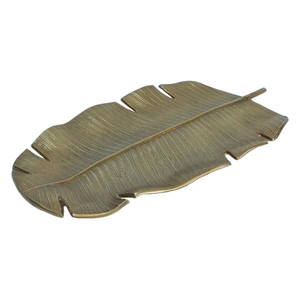Plat de service vintage en forme de feuille, en métal argenté, design tendance, plat en aluminium pour la table, produits de haute qualité - Product Image 2