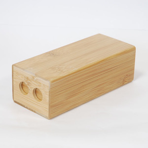 Contenedor de Almacenamiento Rectangular de Bambú con Dos Compartimentos para el Hogar - Product Image 3