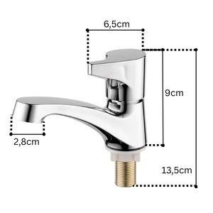 Grifo de lavabo monomando de latón cromado ABS moderno para montaje en cubierta, modelo KSLA-09, venta al por mayor, Xi Vietnam - Product Image 2