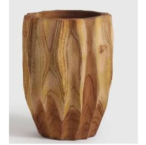 Décoration de table en bois de manguier sculpté à la main pour salon, bureau, cadeaux et vente en gros, vase à fleurs en bois écologique - Product Image 4