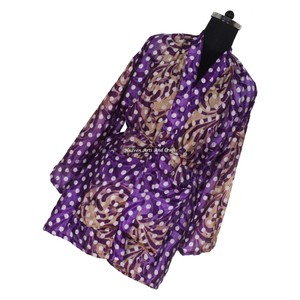 KS002 Kimono Sari Vintage de Seda Pura para Mujer, Estilo Abstracto, Talla Única Ajustable, Kimono Sari Corto de Seda Vintage para Mujer - Product Image 5