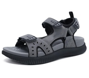Zapatos de Vestir Oxford de Cuero de Grano Completo Gris de Alta Calidad para Hombre 2026, Suaves, con Cierre de Velcro, Cómodos, Elegantes, Transpirables y Ajustables - Product Image 1