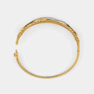 Aurora <b>Infinity</b> Wave Diamond Bangle - Product Image 3