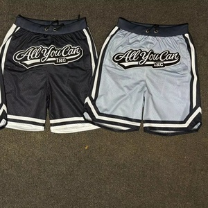 Pantalones cortos deportivos con logo personalizado para hombre, sublimados, de malla, de primera calidad. - Product Image 5