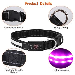 Collare per Cani LED con 9 Colori, Impermeabile IPX7, Ricaricabile USB, Collare Luminoso di Sicurezza Notturna per Animali Domestici - Product Image 4