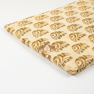 Tela de algodón estampada a mano con diseño de elefantes para ropa infantil y decoración del hogar - Product Image 6