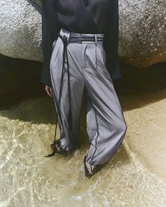 Wholesale Women's Casual <b>Trousers</b> Elegant <b>WIDE</b>-<b>LEG</b> MESH PANEL PANTS ODM <b>Sparkly</b> Mesh Fabric New Women's Pants <b>Trousers</b> - Product Image 3
