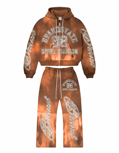 Survêtement d'hiver pour homme de qualité supérieure, 100% coton, épais, à capuche, décontracté, coupe ample, respirant, écologique, durable, 440g - Product Image 5