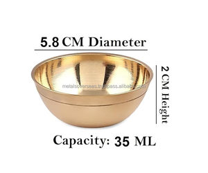El cuenco de latón más creativo para el hogar Pieza de la mejor calidad Tamaño personalizado Precio barato Cuenco de latón para servir Fabricante DE LA India. - Product Image 2