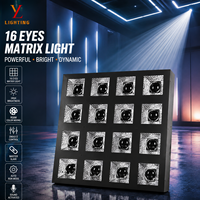 Projecteur de scène LED matriciel 16 yeux 500W RGBW 4-en-1 DMX512 RDM, activé par le son, avec fonctions Strobe et Wash, pour DJ, discothèque, bar, KTV, club, spectacle