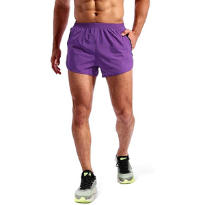 Pantalones Cortos Deportivos Morados para Hombre, Transpirables y Ligeros, con Bolsillos Laterales con Cremallera - Product Image 3