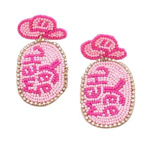 Lets Go Girls con cuentas en forma de lágrima, Pendientes colgantes bordados con cuentas, joyería de moda Premium y hermosa de Hiba Enterprises - Product Image 5