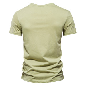 Men's <b>Black</b> Striped Cotton T-<b>Shirt</b> O-Neck Short Sleeve Casual Regular Fit Printed Design Breathable Jersey Fabric - Product Image 6