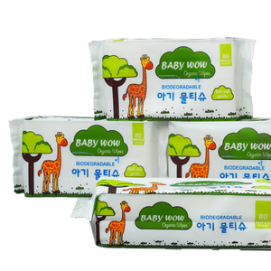 Wow Eco Friendly Wet <b>Wipes</b> 80 Count Non Woven Fabric Flushable Scented Household <b>Cleansing</b> OEM ODM Customized Size - Product Image 1