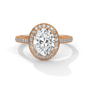 Anillo de Diamantes Cultivados en Laboratorio de Oro de 14K, Anillo de Compromiso de Oro Sólido de 18K para Mujer, Estilo Clásico, Certificado IGI, Anillo de Compromiso, Aniversario - Product Image 3