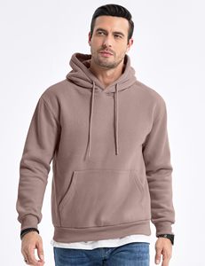 Customized <b>Men</b> Oversized Hoodies 100% Cotton Solid Print Loose Fit Hooded Collar Drawstring <b>Pullover</b> Pockets Formal Spring ODM - Product Image 1