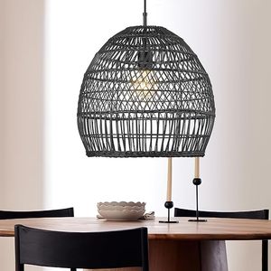 Rattan Lampshade Eco Friendly Handmade Rustic Woven Pendant Light Cover Natural Home Decor Lighting Wholesale - Product Image 1