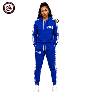 Vêtements grecs GA-2005 Zeta Phi Beta Sorority, survêtement brodé pour femmes en polaire nylon/coton, grande taille, séchage rapide, respirant - Product Image 4
