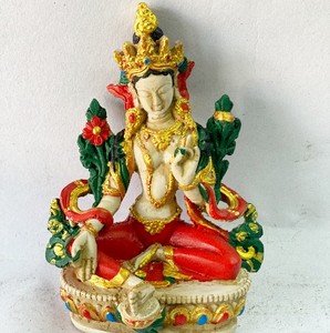 High Quality Religious <b>Resin</b> <b>Crafts</b> Green Tara Statue - Product Image 6