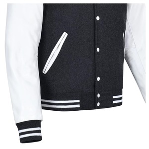 2026 Custom <b>Men's</b> Formal <b>Varsity</b> <b>Bomber</b> <b>Jacket</b> OEM Design Breathable Chenille Front Logo Polyester/Cotton - Product Image 5