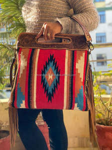 ใหม่มือToolled Fringeกระเป๋าถือJacquardหลายสีสลิงโบฮีเมียนอะซเทกผ้าออกแบบกระเป๋าสไตล์ร้อนขายกระเป๋าสําหรับสตรี - Product Image 3
