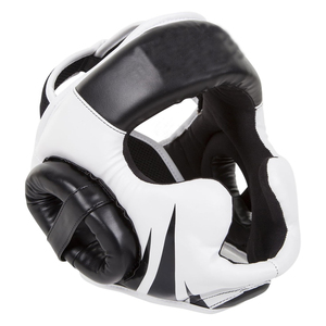 Full Face Boxing Head Guard Leather MMA Taekwondo Kickboxing Sparring Helmet Adjustable Breathable Protection - Product Image 1