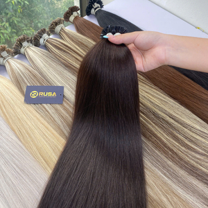 Extensiones de Cabello Humano Vietnamita RUSA con Queratina, Punta Plana Mini, Color Marrón, Cabello Liso, Super Double Drawn - Product Image 3
