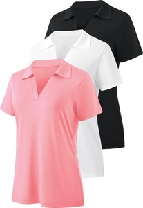 Camiseta Polo de Mujer 2026, Último Modelo, Color Sólido, Manga Corta, Tejida, Casual, Largo Regular, Estilo Liso Teñido, OEM ODM - Product Image 3