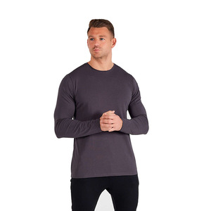Camisetas Básicas de Manga Larga para Hombre, 100% Algodón, Personalizadas, Casuales, Lisas, de Punto Jersey, para Invierno, Estilo Urbano, con Diseño Bordado - Product Image 3