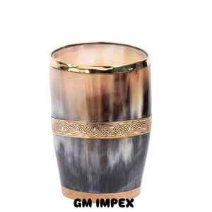 Vaso de Cuerno de Buey Hecho a Mano de la Mejor Calidad, Vaso de Cuerno de Buey para Beber, por gm impex - Product Image 1