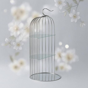 Stainless Steel <b>Cake</b> <b>Stand</b> Gold Birdcage Pastry <b>Stand</b> Curved <b>3</b>-<b>Tier</b> Round Base <b>Cake</b> <b>Stand</b> - Product Image 6
