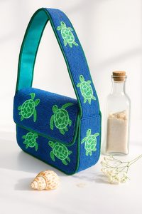 ALI FASHION ART AFA-03 Handmade Polyester Embroidery Washable Rectangular Handbag <b>Tulip</b> Flower Design <b>Red</b> Handle Textile Craft - Product Image 3