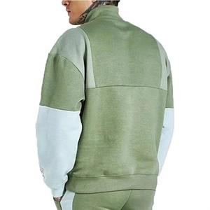 Chándal en venta al por mayor Gimnasio Chándal ajustado con precio bajo Hombres Chándal Ropa de gimnasio Jersey con media cremallera Estilo de bolsillo Hombres - Product Image 3