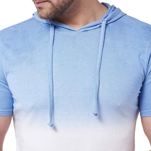 Sudaderas con capucha de manga corta para hombre, fabricadas en fábrica, precio razonable, 100% algodón, transpirables, personalizadas, de verano. - Product Image 6