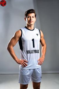 Uniforme de Voleibol Personalizado para Hombre, 100% Poliéster, Producto de Venta Caliente, Diseño Moderno, Uniforme de Voleibol Sostenible - Product Image 3