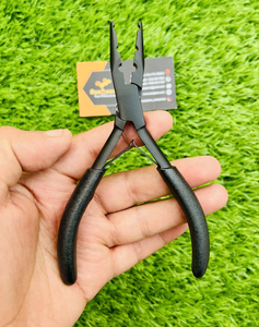 Wholesale Black Matte Stainless Steel 3-Hole Hair <b>Extension</b> Tools Multi-Functional <b>Micro</b> and Nano Beads Pliers Reusable - Product Image 5