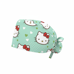 custom printed pure cotton surgical scrub cap adjustable nurse hat for doctors and healthcare professionals breathable - Product Image 2