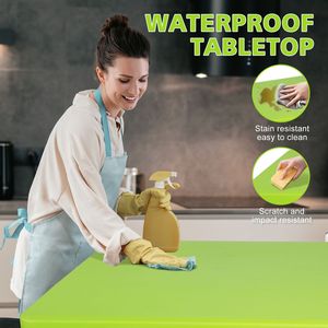 Table pliante portable verte de 4 pieds pour l'intérieur et l'extérieur avec une capacité de charge maximale de 135 kg pour le camping - Product Image 4