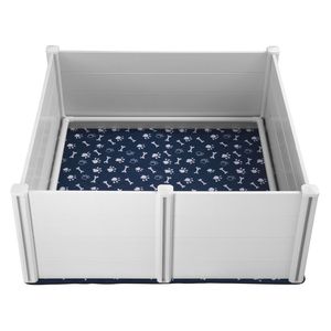 Cuccia per Parto Cani 152 x 152 x 61 cm, Box Stabile per Parto Cuccioli con Ringhiere Incluse - Product Image 1