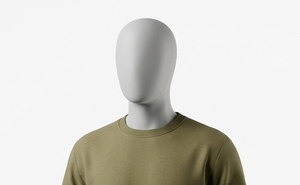 เสื้อสเวตเชิ้ตคอกลมสีเขียวมะกอกสำหรับผู้ชาย ทรงปกติ ผ้าถัก สีพื้น สวมใส่สบายๆ สำหรับฤดูใบไม้ร่วง - Product Image 4
