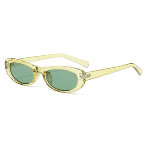 Lunettes de soleil ovales personnalisées 2025 de haute qualité avec verres PC colorés UV400 pour femmes et hommes, logo personnalisé, lunettes de soleil tendance rétro - Product Image 1