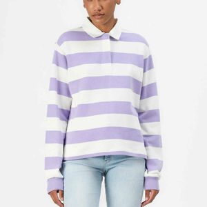 Custom Rugby Team Wear Stripe <b>Long</b> <b>Sleeve</b> Pique <b>Polo</b> Heavy Weight Rugby Football Jersey <b>for</b> Men and <b>Women</b> Sports - Product Image 5