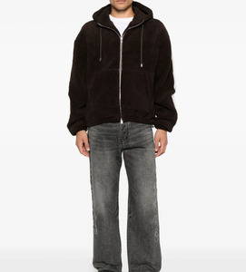 Sudadera con Capucha Personalizada con Logotipo, 100% Lana, Corte Holgado, Resistente al Viento, con Bolsillos, para Hombre, Cálida, de Invierno, Tejida, Informal, Estilo Urbano - Product Image 1